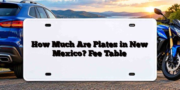 How Much Are Plates in New Mexico? Fee Table