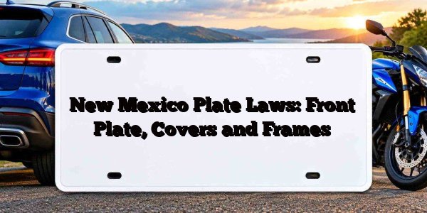 New Mexico Plate Laws: Front Plate, Covers and Frames